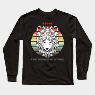 Sunset Gorgon / Stone, The World Is Stone Long Sleeve T-Shirt